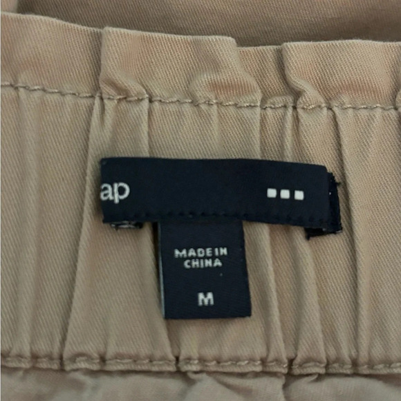 Gap Womens Khaki Skirt Elastic Waistband Pockets SZ Medium (Uniform) office - Picture 3 of 6